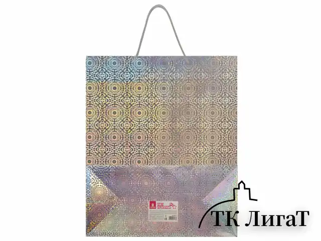 Пакет подарочный 40,6x19x48,8 см, ЗОЛОТАЯ СКАЗКА голография, ассорти 3 цвета, 606611