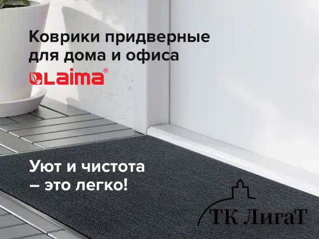 Коврик придверный ИЗНОСОСТОЙКИЙ влаговпитывающий, 60х90 см, ТАФТИНГ, СЕРЫЙ, LAIMA EXPERT, 606883