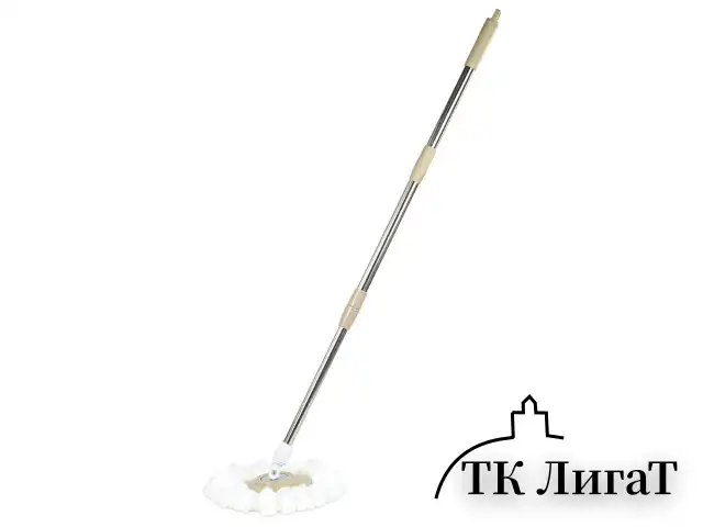 Швабра с отжимом и ведром 7 л/5 л LAIMA TONE MOP, две насадки в комплекте, бежевый, 607488