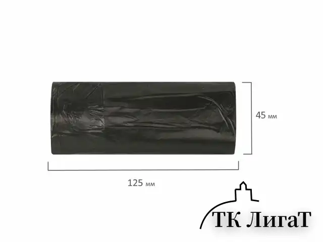Мешки для мусора 30 л черные в рулоне 30 шт., ПНД 7 мкм, 48х55 см, ЛЮБАША, 608089