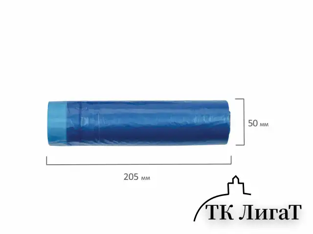 Мешки для мусора с завязками 35 л, синие, в рулоне 30 шт., ПНД 13 мкм, 48х52 см, ЛЮБАША, 608095