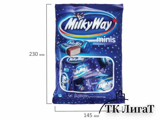 Шоколадные батончики MILKY WAY "Minis", 176 г, 2262