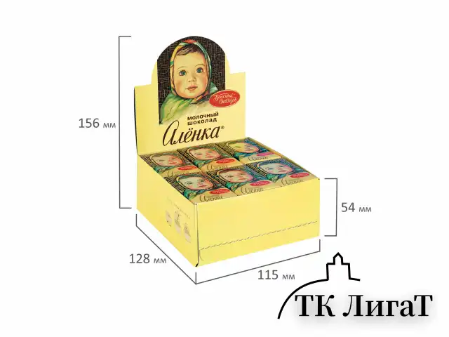 Шоколад КРАСНЫЙ ОКТЯБРЬ "Аленка", 15 г, в шоубоксе, КО07747