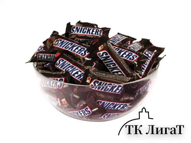 Конфеты шоколадные SNICKERS minis, весовые, 1 кг, картонная упаковка, 57236