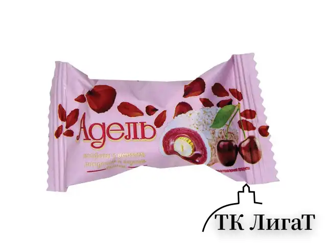 Конфеты АККОНД "Адель" с цельным миндалём, со вкусом вишни, 250 г, пакет