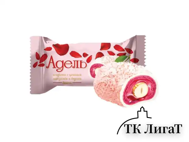 Конфеты АККОНД "Адель" с цельным миндалём, со вкусом вишни, 250 г, пакет