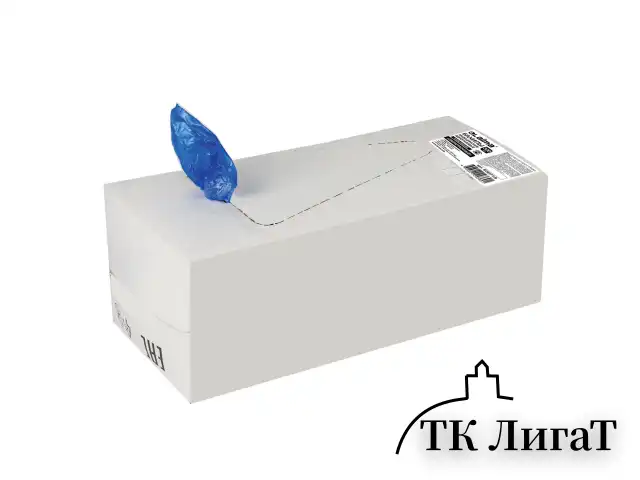 Бахилы КОМПЛЕКТ 600 шт. (300 пар), СВЕРХПРОЧНЫЕ, двойная резинка, 40х14 см, 100 мкм, 10 г, LAIMA, 630719