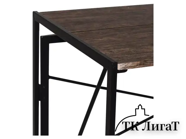 Стол на металлокаркасе BRABIX "LOFT CD-002", 1000х500х750 мм, складной, цвет морёный дуб, 641212
