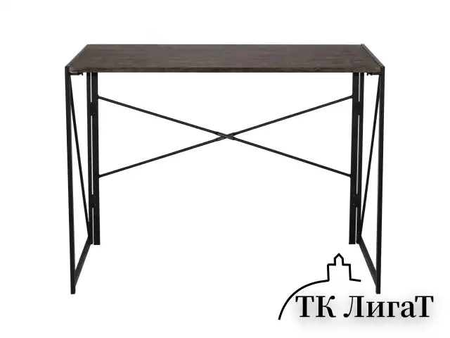Стол на металлокаркасе BRABIX "LOFT CD-002", 1000х500х750 мм, складной, цвет морёный дуб, 641212