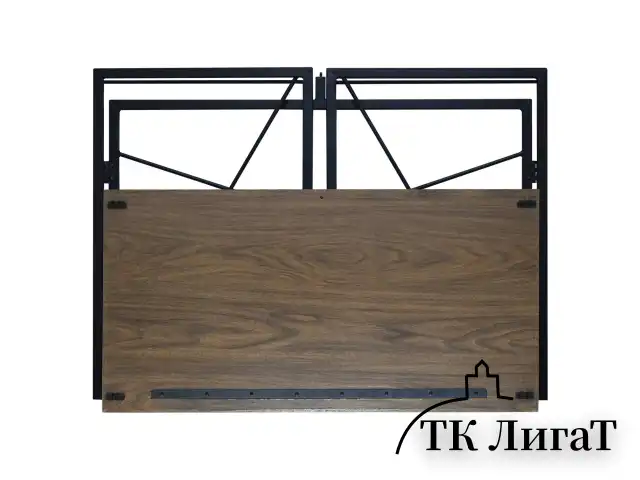 Стол на металлокаркасе BRABIX "LOFT CD-002", 1000х500х750 мм, складной, цвет морёный дуб, 641212