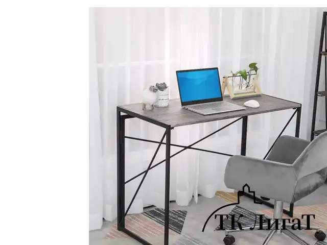 Стол на металлокаркасе BRABIX "LOFT CD-002", 1000х500х750 мм, складной, цвет дуб антик, 641213