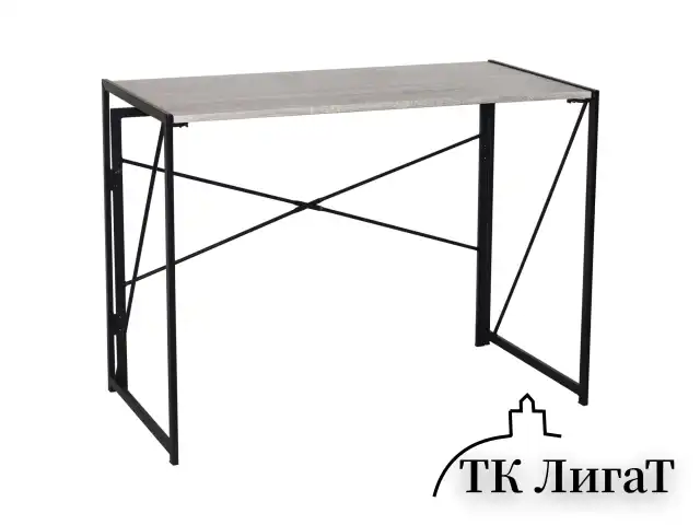 Стол на металлокаркасе BRABIX "LOFT CD-002", 1000х500х750 мм, складной, цвет дуб антик, 641213
