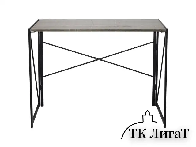 Стол на металлокаркасе BRABIX "LOFT CD-002", 1000х500х750 мм, складной, цвет дуб антик, 641213