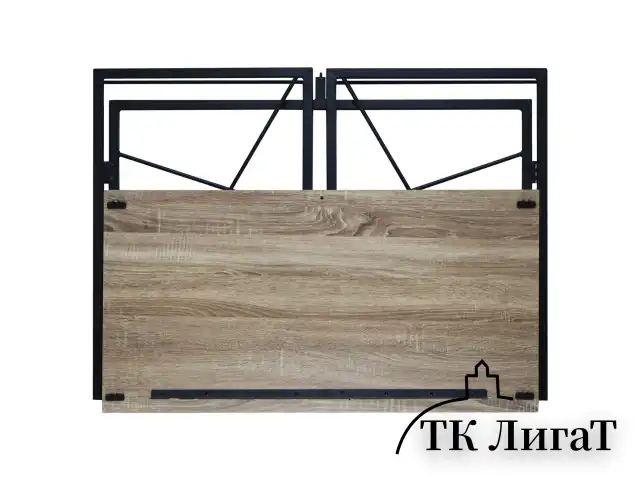 Стол на металлокаркасе BRABIX "LOFT CD-002", 1000х500х750 мм, складной, цвет дуб антик, 641213
