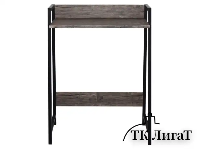 Стол на металлокаркасе BRABIX "LOFT CD-003", 640х420х840 мм, цвет морёный дуб, 641215