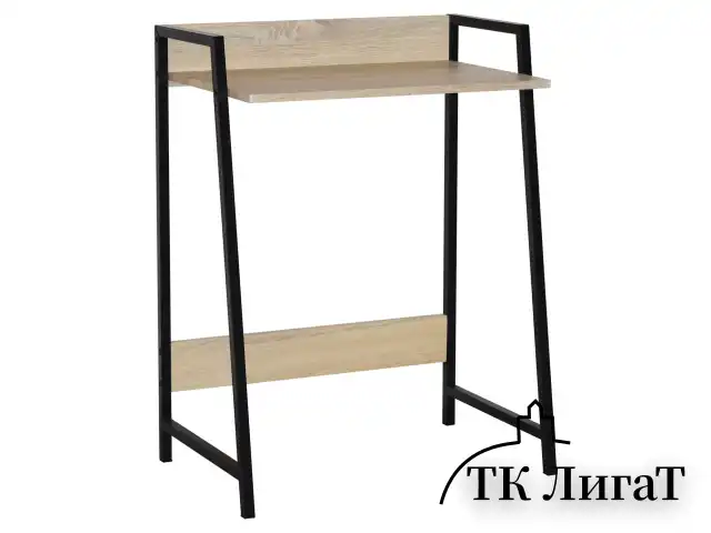 Стол на металлокаркасе BRABIX "LOFT CD-003", 640х420х840 мм, цвет дуб натуральный, 641217