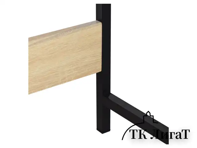 Стол на металлокаркасе BRABIX "LOFT CD-003", 640х420х840 мм, цвет дуб натуральный, 641217