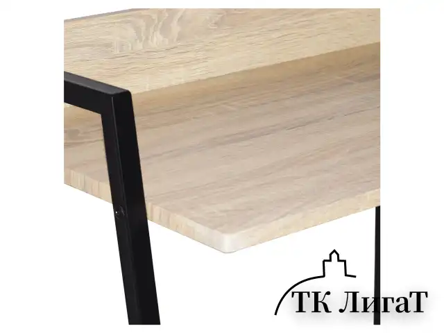 Стол на металлокаркасе BRABIX "LOFT CD-003", 640х420х840 мм, цвет дуб натуральный, 641217