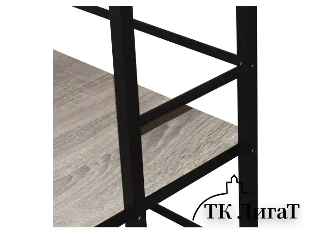 Стол на металлокаркасе BRABIX "LOFT CD-005", 1200х520х1200 мм, 3 полки, цвет дуб антик, 641222