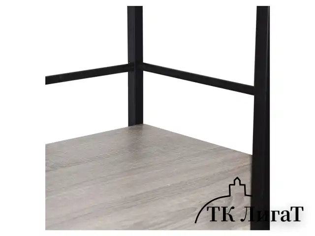 Стол на металлокаркасе BRABIX "LOFT CD-005", 1200х520х1200 мм, 3 полки, цвет дуб антик, 641222