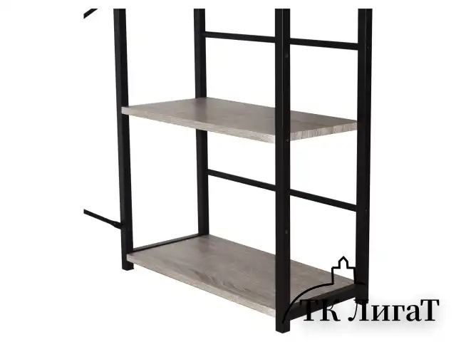 Стол на металлокаркасе BRABIX "LOFT CD-005", 1200х520х1200 мм, 3 полки, цвет дуб антик, 641222