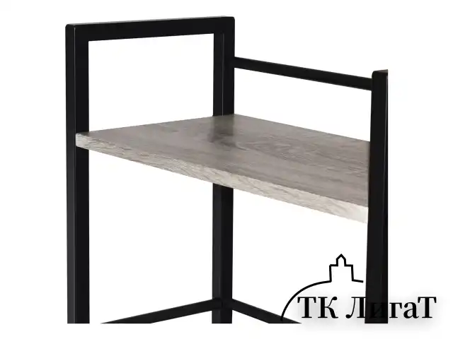 Стол на металлокаркасе BRABIX "LOFT CD-005", 1200х520х1200 мм, 3 полки, цвет дуб антик, 641222