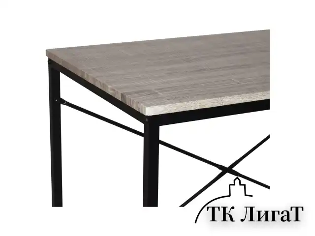 Стол на металлокаркасе BRABIX "LOFT CD-005", 1200х520х1200 мм, 3 полки, цвет дуб антик, 641222