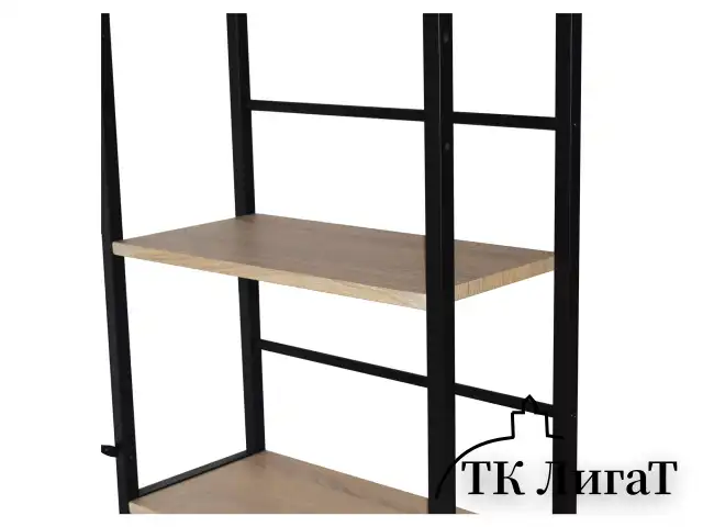 Стол на металлокаркасе BRABIX "LOFT CD-005",1200х520х1200 мм, 3 полки, цвет дуб натуральный, 641223