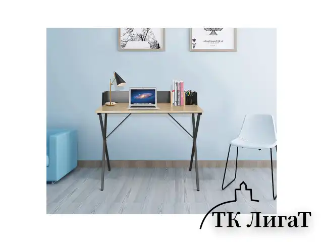Стол на металлокаркасе BRABIX "LOFT CD-007", 800х500х840 мм, органайзер, комбинированный, 641227