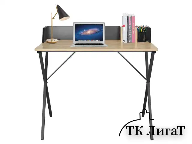 Стол на металлокаркасе BRABIX "LOFT CD-007", 800х500х840 мм, органайзер, комбинированный, 641227