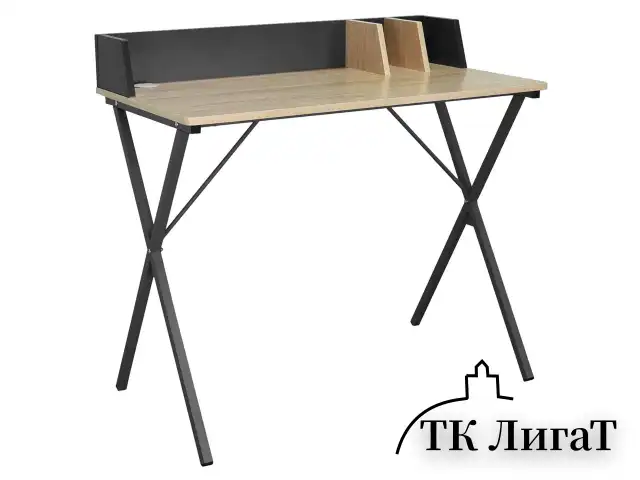 Стол на металлокаркасе BRABIX "LOFT CD-007", 800х500х840 мм, органайзер, комбинированный, 641227