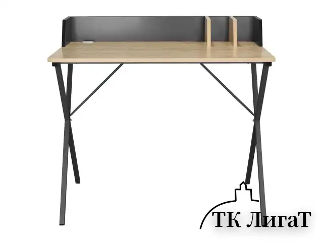 Стол на металлокаркасе BRABIX "LOFT CD-007", 800х500х840 мм, органайзер, комбинированный, 641227