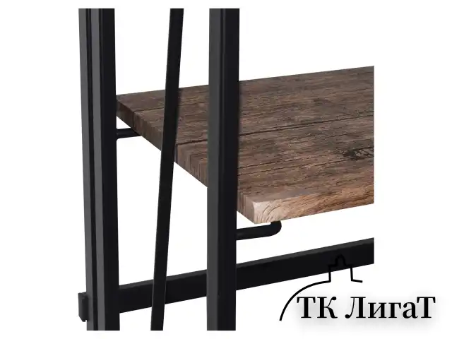 Стеллаж на металлокаркасе "BRABIX LOFT SH-001", 600х300х1250 мм, складной, цвет морёный дуб, 641228