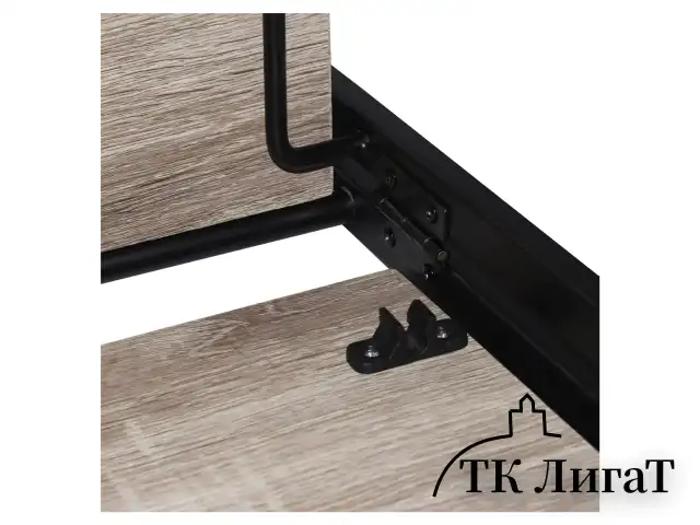 Стеллаж на металлокаркасе BRABIX "LOFT SH-001", 600х300х1250 мм, складной, цвет дуб антик, 641229