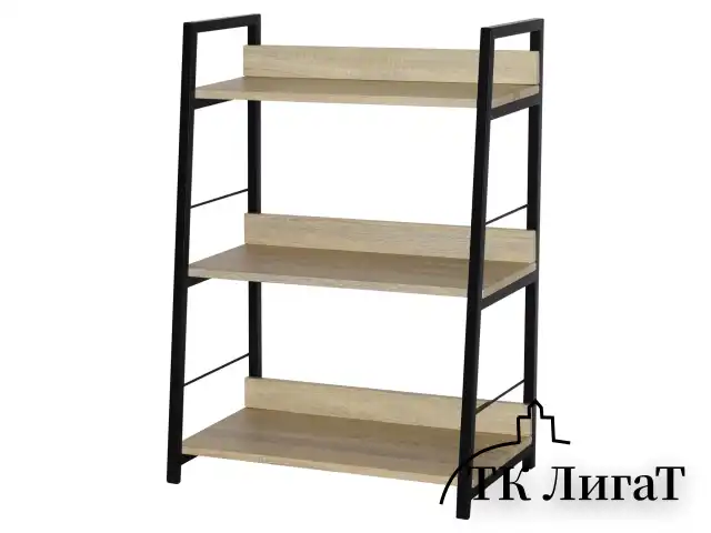 Стеллаж на металлокаркасе BRABIX "LOFT SH-002", 600х350х845 мм, цвет дуб натуральный, 641233