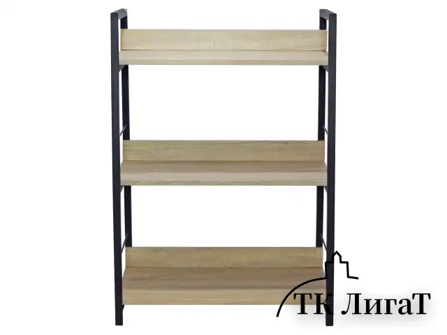 Стеллаж на металлокаркасе BRABIX "LOFT SH-002", 600х350х845 мм, цвет дуб натуральный, 641233