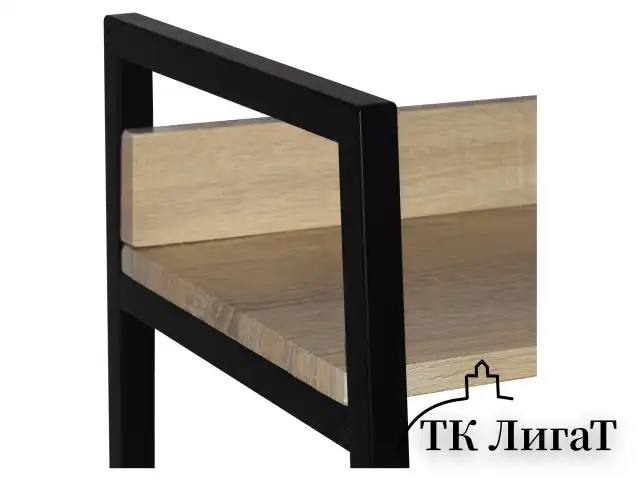 Стеллаж на металлокаркасе BRABIX "LOFT SH-002", 600х350х845 мм, цвет дуб натуральный, 641233