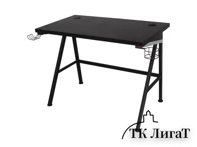 Стол на металлокаркасе BRABIX "TECH GT-001", 1000х600х765 мм, черный, 641857