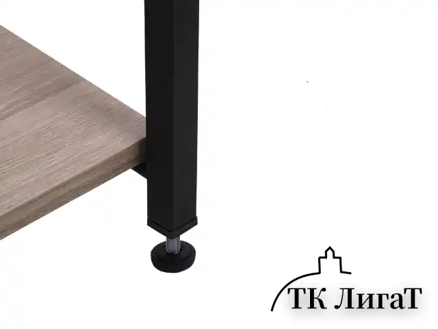 Стеллаж BRABIX "Smart SH-007", 605х295х1193 мм, ЛОФТ, трапеция, складной, металл/ЛДСП дуб, каркас черный, 641872