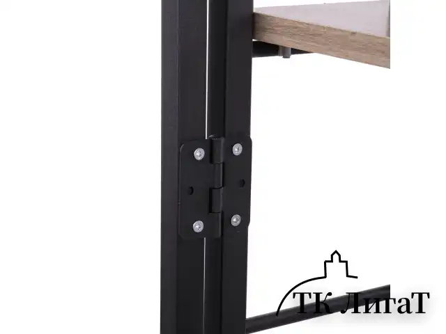 Стеллаж BRABIX "Smart SH-007", 605х295х1193 мм, ЛОФТ, трапеция, складной, металл/ЛДСП дуб, каркас черный, 641872