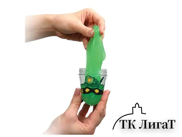 Слайм (лизун) "Slime Ninja", светится в темноте, зеленый, 130 г, ВОЛШЕБНЫЙ МИР, S130-18
