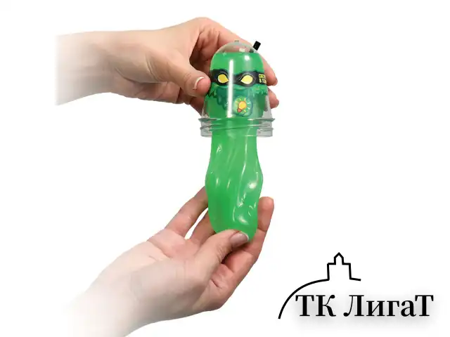 Слайм (лизун) "Slime Ninja", светится в темноте, зеленый, 130 г, ВОЛШЕБНЫЙ МИР, S130-18
