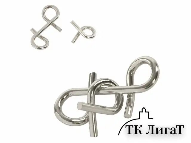 Головоломка металлическая ЗОЛОТАЯ СКАЗКА, 1 шт., 12 видов, в дисплее, 662091