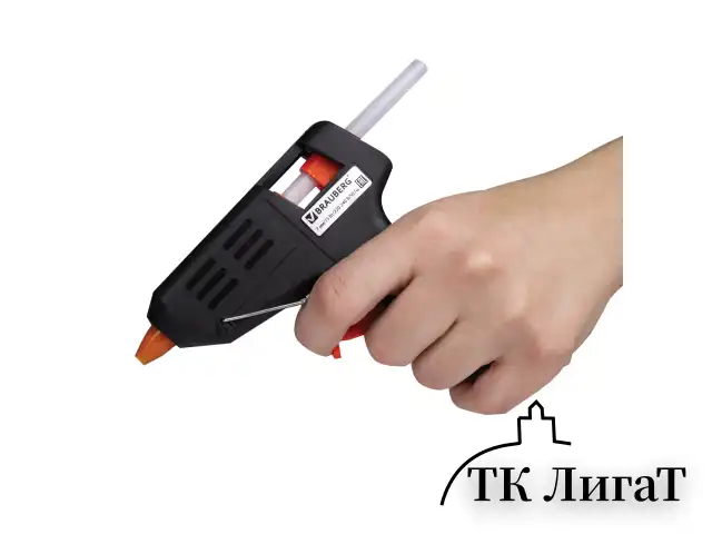 Клеевой пистолет 15 Вт, для стержня 7 мм, BRAUBERG, в блистере, 670322