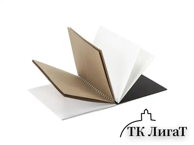 Скетчбук, 4 типа бумаги (акварельная, белая, черная, крафт) 146х204 мм, 60 л., гребень, BRAUBERG ART, 115066