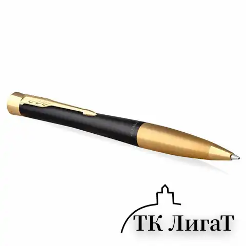 Ручка шариковая Parker Urban Twist Black GT, корп. черный, позолоч. дет, синяя, 2143640