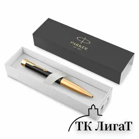 Ручка шариковая Parker Urban Twist Black GT, корп. черный, позолоч. дет, синяя, 2143640