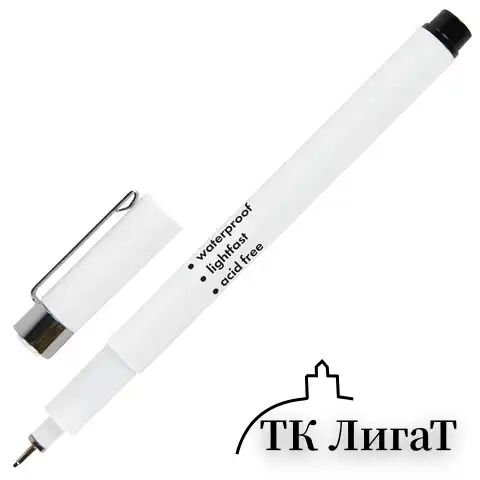 Капиллярные ручки линеры 9 шт., черные, 0,05-0,8 мм / Кисть S, BRAUBERG ART DEBUT, 143944