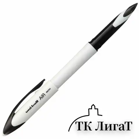 Ручка-роллер Uni-Ball "AIR Micro", СИНЯЯ, корпус белый, узел 0,5 мм, линия 0,24 мм, 15906, UBA-188-E WHITE