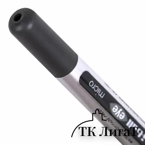 Ручка-роллер Uni-Ball Eye, ЧЕРНАЯ, корпус серебро, узел 0,5 мм, линия 0,3 мм, UB-150 BLACK